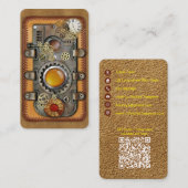 Steampunk auf Leder-Visitenkarte Visitenkarte (Vorne/Hinten)