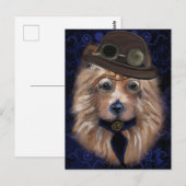 STEAMPUNK AUSTRALISCHER TERRIER POSTKARTE (Vorne/Hinten)
