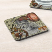 Steampunk Aviator Drink Coasters Getränkeuntersetzer (Linke Seite)
