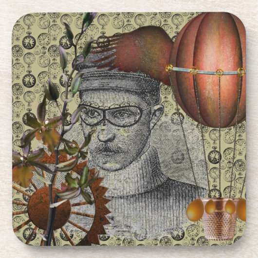Steampunk Aviator Drink Coasters Getränkeuntersetzer (Vorderseite)
