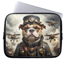 Steampunk-Aviator-Englische Bulldogge