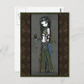 Steampunk Aviatrix Fairy Postcard "Cloud Burst" Postkarte (Vorne/Hinten)