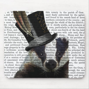 Steampunk Badger in Top Hat Mousepad