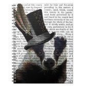 Steampunk Badger in Top Hat Notizblock (Vorderseite)