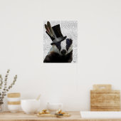 Steampunk Badger in Top Hat Poster (Küche)