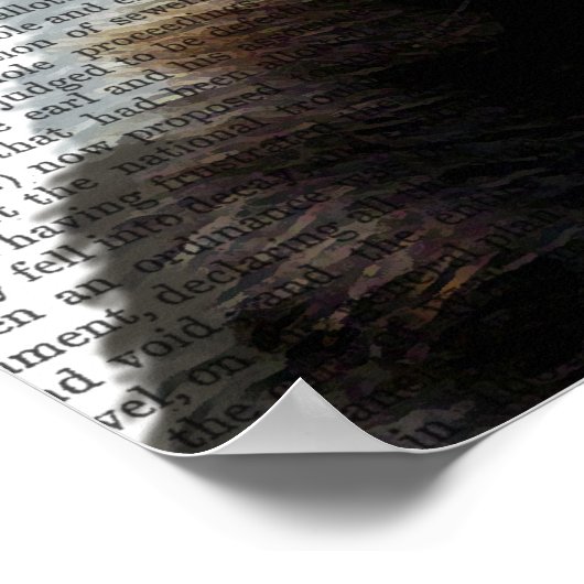 Steampunk Badger in Top Hat Poster (Ecke)