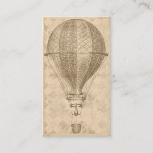 Steampunk-Ballon-Geschäft oder Visitenkarten Telefonnummerkarte
