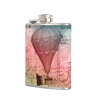 Steampunk Balloon Sketch Drink Flask Flachmann