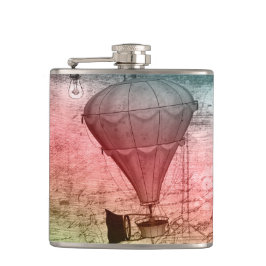 Steampunk Balloon Sketch Drink Flask Flachmann