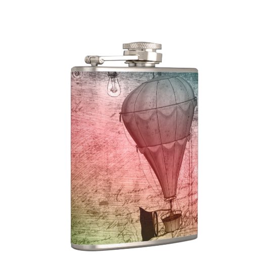 Steampunk Balloon Sketch Drink Flask Flachmann (Rechts)
