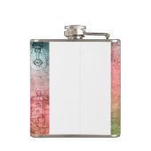 Steampunk Balloon Sketch Drink Flask Flachmann (Rückseite)