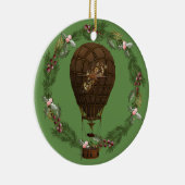 Steampunk Balloon & Wreath individuell einstellbar Keramik Ornament (Rechts)
