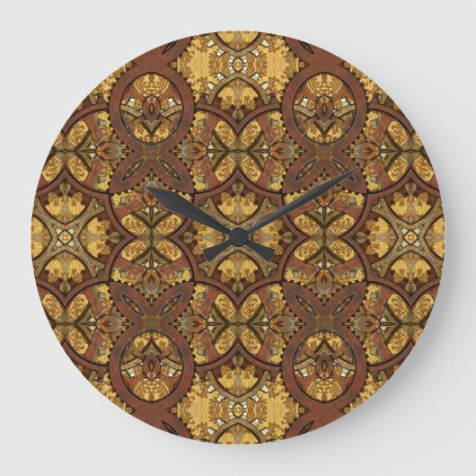 Steampunk Bass Cogs und Gears Große Wanduhr (Vorderseite)