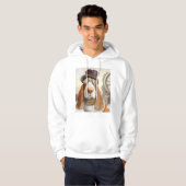 Steampunk Basset Hound Hoodie (Vorne ganz)