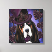STEAMPUNK Basset Hound Leinwanddruck (Vorderseite)