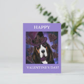 STEAMPUNK Basset Hound Postkarte (Stehend Vorderseite)