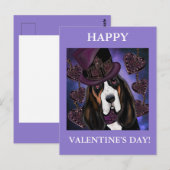 STEAMPUNK Basset Hound Postkarte (Vorne/Hinten)