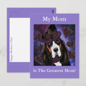 STEAMPUNK Basset Hound Postkarte (Vorne/Hinten)