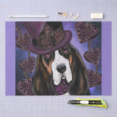 STEAMPUNK Basset Hound Seidenpapier (Handwerk)