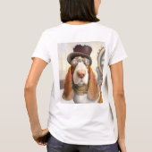 Steampunk Basset Hound T-Shirt (Rückseite)