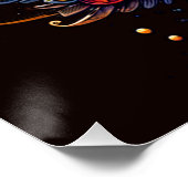 Steampunk Bastille Day Eiffel Tower Poster (Ecke)