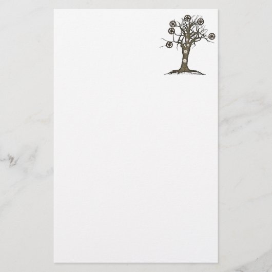 Steampunk-Baum Briefpapier (Vorderseite)