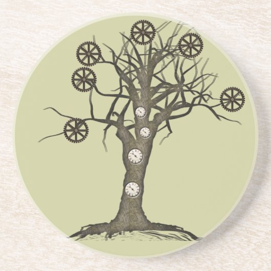 Steampunk-Baum Getränkeuntersetzer (Vorne)