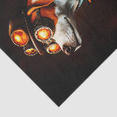 Steampunk-Beagle-Hundeporträt EM2L Decoupage Seidenpapier (Ausschnitt)