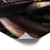 Steampunk Bears in Clockwork Forest Fantasy Art Poster (Ecke)