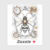 Steampunk Bee Insect Honey Bees Sticker Robotic (Blatt)