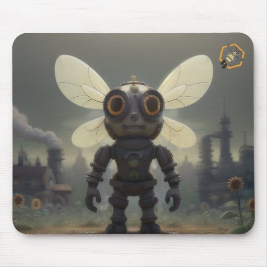 Steampunk Bee Muismat Bob's Bees Mousepad (Vorne)