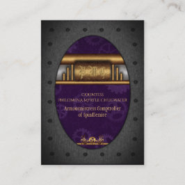 Steampunk befestigte Rahmen-, Messing- und Visitenkarte