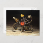 Steampunk Beholder Robot Postkarte (Vorne/Hinten)