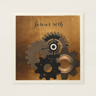 Steampunk Benutzerdefiniertes Textpapier Napkins Serviette
