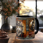 Steampunk Best Cat Vater je Kaffeetasse