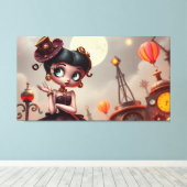 Steampunk Betty 2 Leinwanddruck (Insitu (Holzboden))