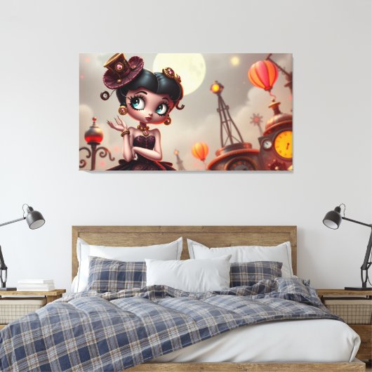 Steampunk Betty 2 Leinwanddruck (Insitu (Schlafzimmer))