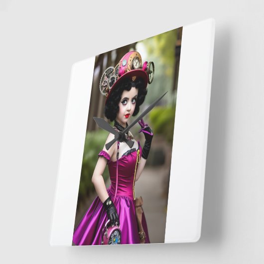 Steampunk Betty Boop Uhr (Winkel)