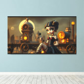Steampunk Betty Leinwanddruck (Insitu (Holzboden))