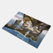 Steampunk-Bibliothek Fußmatte (Schrägansicht)