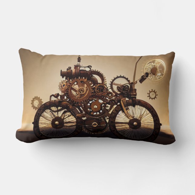 Steampunk Bicycle with Gears Lendenkissen (Vorderseite)