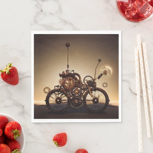 Steampunk Bicycle with Gears Serviette (Beispiel)