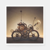 Steampunk Bicycle with Gears Serviette (Vorderseite)