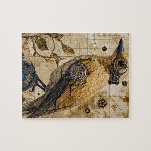 Steampunk Bird Art Small Puzzle (Horizontal)