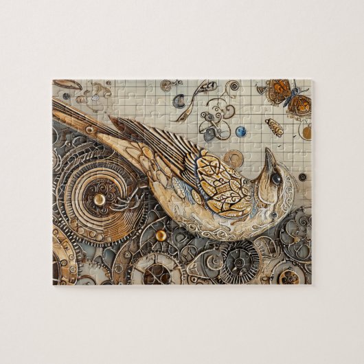 Steampunk Bird Art Small Puzzle (Horizontal)