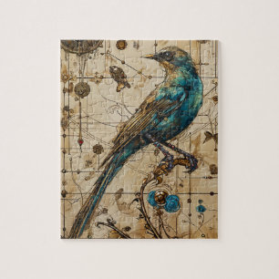 Steampunk Bird Art Small Puzzle