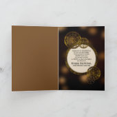 Steampunk Birthday Partner Metal Gears Guitar Karte (Innenseite)