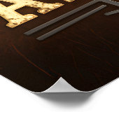 Steampunk Bison Sunset Poster (Ecke)