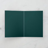 Steampunk Black Aquamarin Damask Gothic Monogramm Karte (Innenseite)