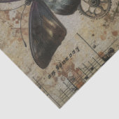 Steampunk Black Hat Decoupage Seidenpapier (Detail)